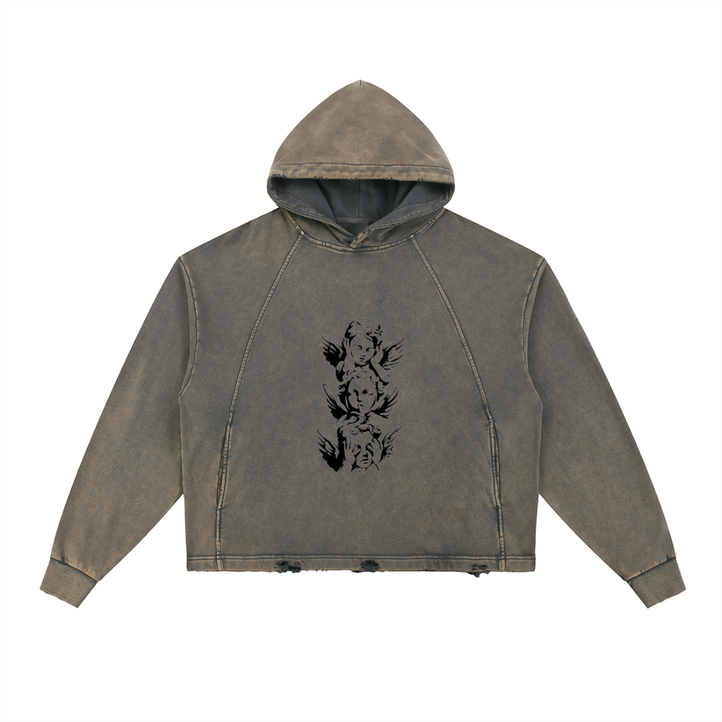 No evil Frayed-Hem Hoodie