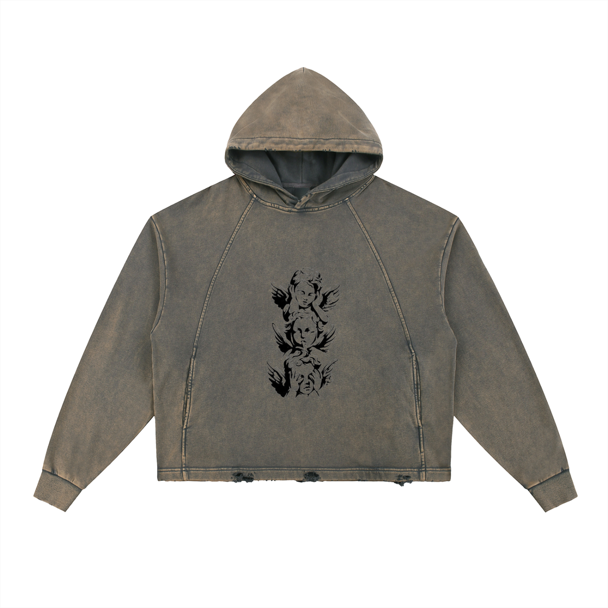 No evil Frayed-Hem Hoodie